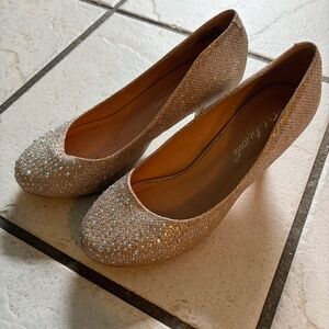 Fabulicious-Gold with Sparkles High Heels